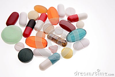 Assorted pills Stock Photo