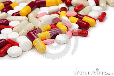 Assorted pills Stock Photo