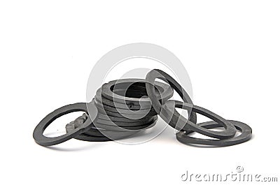 Assorted rubber O rings Stock Photo