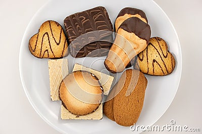 Assorted shortbread dough biscuits Stock Photo