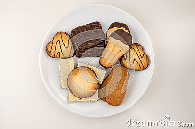 Assorted shortbread dough biscuits Stock Photo