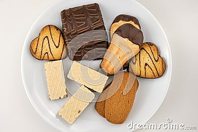 Assorted shortbread dough biscuits Stock Photo