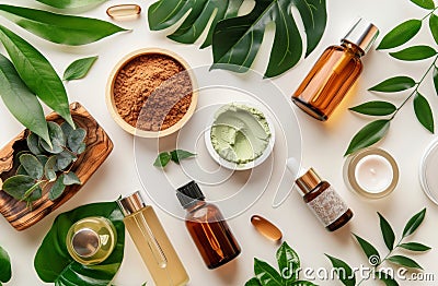 Assorted Skin Care Products on Table Stock Photo