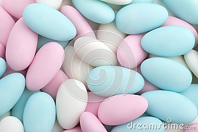 Assorted sugared almonds Stock Photo