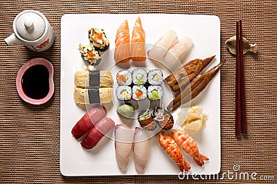 Assorted Sushi Stock Photo