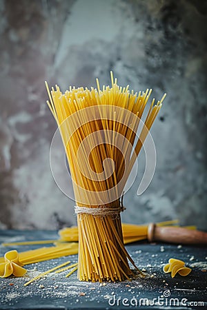 Assorted italian fresh pasta Stock Photo