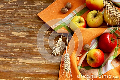 Assortment of Autumn Apples Stock Photo