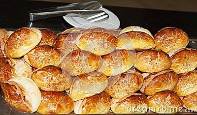 Assortment of baked bread photo Stock Photo