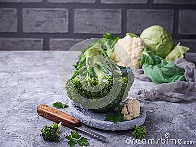 Assortment of cabbages Stock Photo