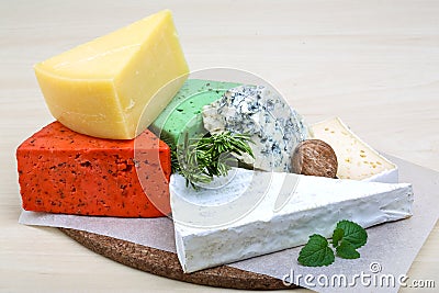 Assortment cheese Stock Photo