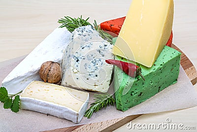 Assortment cheese Stock Photo