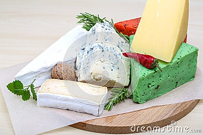 Assortment cheese Stock Photo