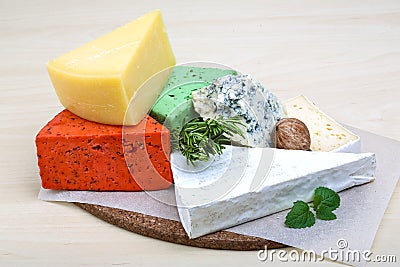 Assortment cheese Stock Photo