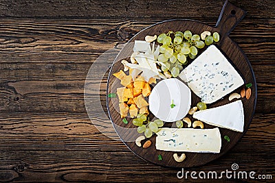 Assortment of cheeses. Stock Photo