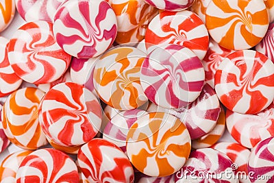 Assortment of colorful candies close-up view Stock Photo