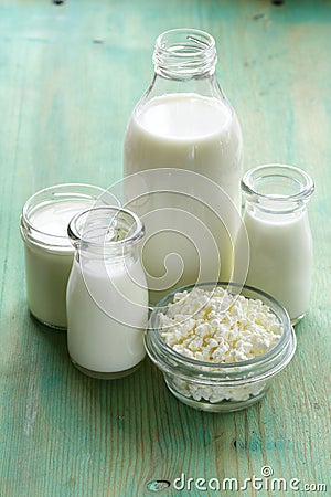 Assortment of dairy products Stock Photo