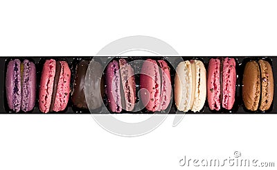 Assortment of french macarons Stock Photo