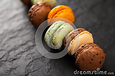 Assortment of macaron cookies Stock Photo