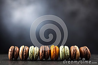 Assortment of macaron cookies Stock Photo