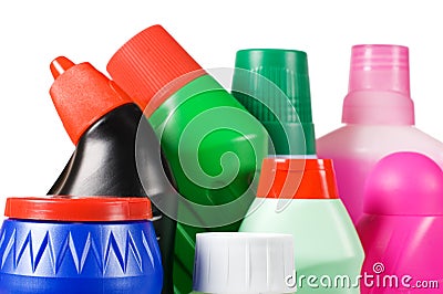 Assortment of means for cleaning Stock Photo