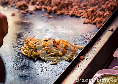 Assortment meat for tacos Stock Photo