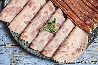 Assortment of sausages typical of Spain Stock Photo