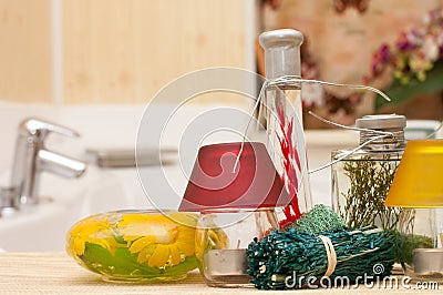 Assortment spa accessories Stock Photo