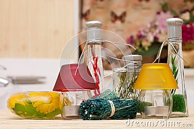 Assortment spa accessories Stock Photo