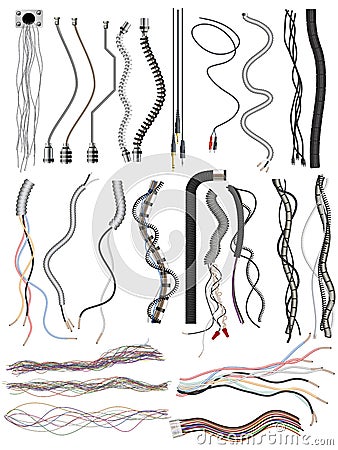 Assortment of wires Stock Photo