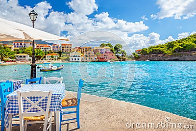 Assos village in Kefalonia, Greece Stock Photo