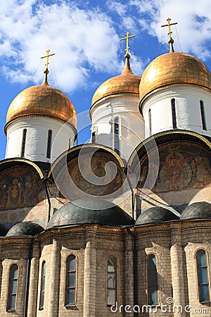 Assumption Cathedral, Moscow Kremlin. Russia Stock Photo