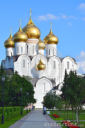 Assumption Cathedral in Yaroslavl Editorial Stock Photo