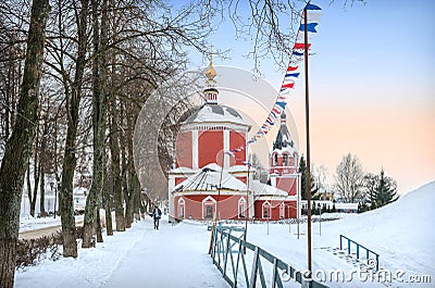 Assumption Church, Kremlin street, Suzdal Stock Photo