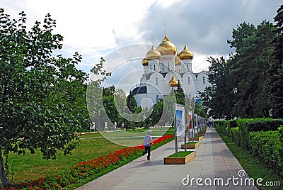 Assumption Church in Yaroslavl, Russia. Editorial Stock Photo