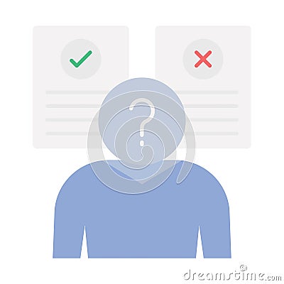 Assumption flat inside vector icon which can easily modify or edit Stock Photo