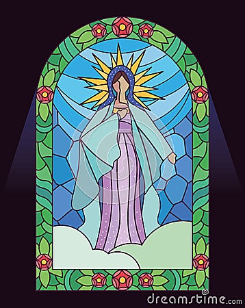 assumption of holy mary Vector Illustration