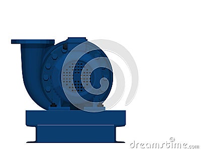 Assy of centrifugal pump in back view Vector Illustration