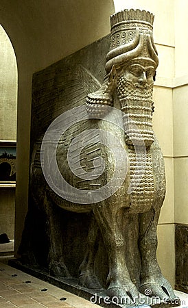 Assyrian Lamassu Editorial Stock Photo