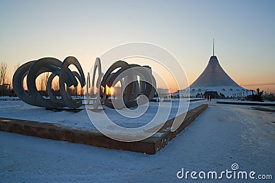 Astana cityscape. Astana is the capital of Kazakhstan. Editorial Stock Photo