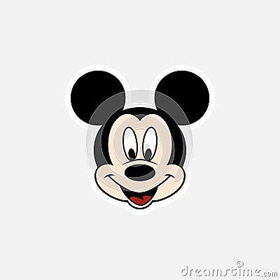 ASTANA, KAZAKHSTAN - July 3, 2020: Mickey Mouse sticker. Editorial Stock Photo