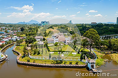 Astana palace in Kuching city, Sarawak, Borneo island, Malaysia Stock Photo