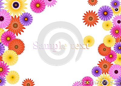 Aster flower background Vector Illustration