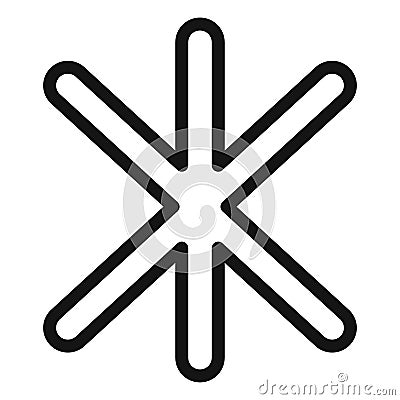 Asterisk Icon Series Typographic Symbol Illustrations for Documentation and Text Vector Illustration