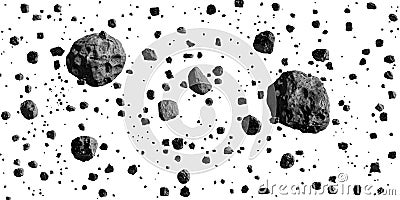 Asteroid belt Stock Photo