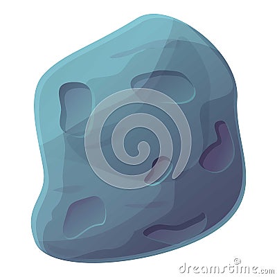 Asteroid explosion icon, cartoon style Vector Illustration