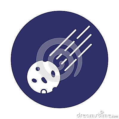 Asteroid Glyph and Line mixing Vector icon which can easily modify or edit Vector Illustration