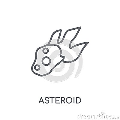 Asteroid linear icon. Modern outline Asteroid logo concept on wh Vector Illustration