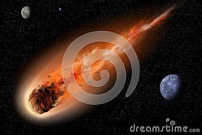 Asteroid in space Stock Photo