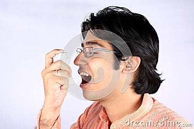Asthmatic Stock Photo