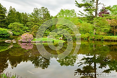 Asticou Azalea Gardens - Maine Stock Photo